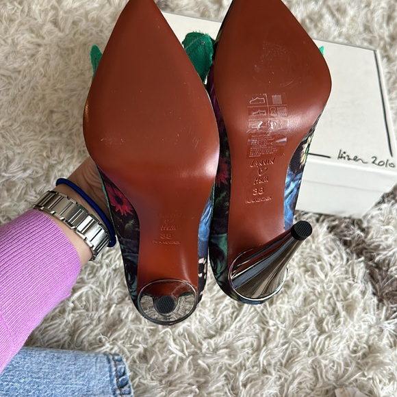 Lanvin x hm floral heels size US7 - Picture 8 of 10